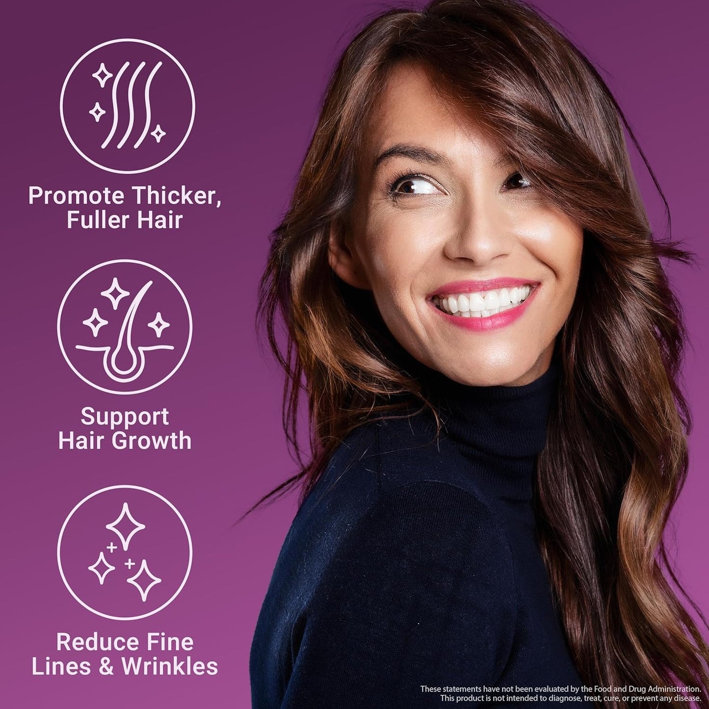 Lustriva™ Hair Growth Accelerator Gummies  – Thicker, Fuller Hair in Weeks (60 soft chews)